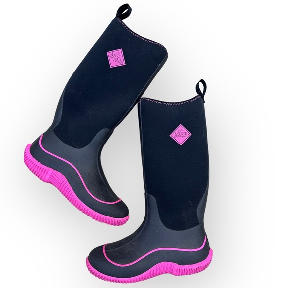 The Original Muck Boot Co. Shoes - Black and Pink Original Muck Rain Boots
